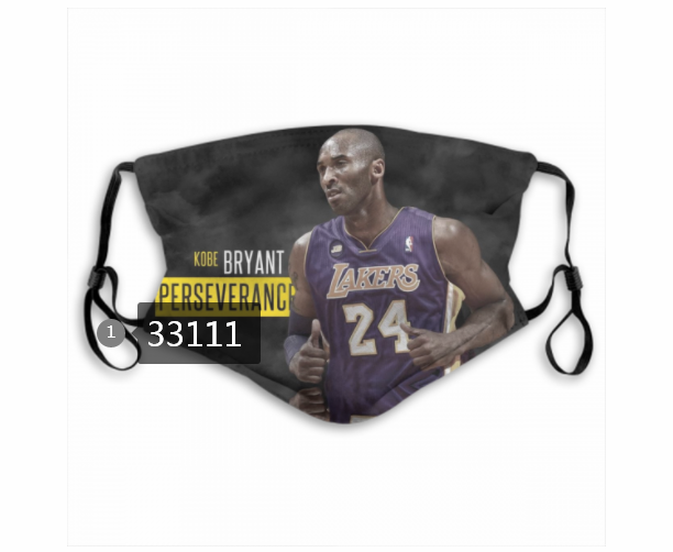 2021 NBA Los Angeles Lakers #24 kobe bryant 33111 Dust mask with filter->nba dust mask->Sports Accessory